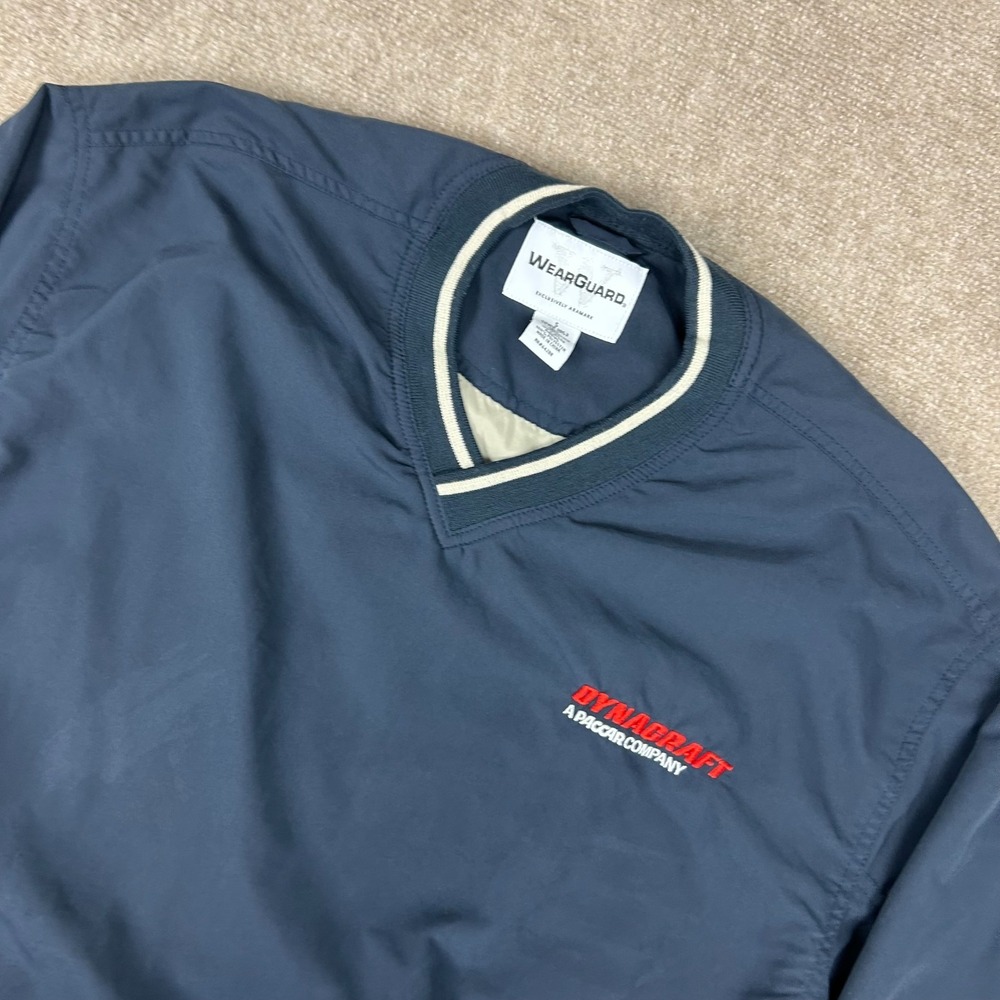 WearGuard Dynacraft A Paccar Company Windbreaker Jacket Mens Small Navy Lined
